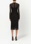 Dolce & Gabbana Midi-jurk met lange mouwen Zwart - Thumbnail 4