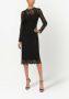 Dolce & Gabbana Midi-jurk met lange mouwen Zwart - Thumbnail 5