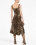 Dolce & Gabbana Midi-jurk met luipaardprint Bruin - Thumbnail 4