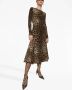 Dolce & Gabbana Midi-jurk met luipaardprint Bruin - Thumbnail 2