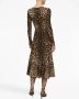 Dolce & Gabbana Midi-jurk met luipaardprint Bruin - Thumbnail 4