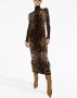 Dolce & Gabbana Midi-jurk met luipaardprint Bruin - Thumbnail 3