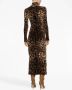 Dolce & Gabbana Midi-jurk met luipaardprint Bruin - Thumbnail 4
