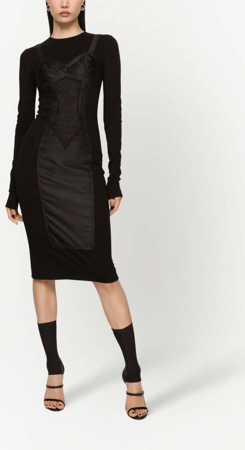 Dolce & Gabbana Midi-jurk met pailletten Zwart