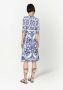 Dolce & Gabbana Midi-jurk met print Blauw - Thumbnail 4
