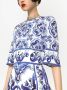 Dolce & Gabbana Midi-jurk met print Blauw - Thumbnail 5