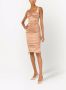 Dolce & Gabbana Midi-jurk met ruches Beige - Thumbnail 2