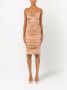 Dolce & Gabbana Midi-jurk met ruches Beige - Thumbnail 3