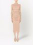 Dolce & Gabbana Midi-jurk met ruches Beige - Thumbnail 3