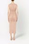 Dolce & Gabbana Midi-jurk met ruches Beige - Thumbnail 4
