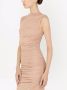 Dolce & Gabbana Midi-jurk met ruches Beige - Thumbnail 5