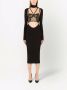 Dolce & Gabbana Midi-jurk met strik Zwart - Thumbnail 2