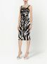 Dolce & Gabbana Midi-jurk met zebraprint Zwart - Thumbnail 3