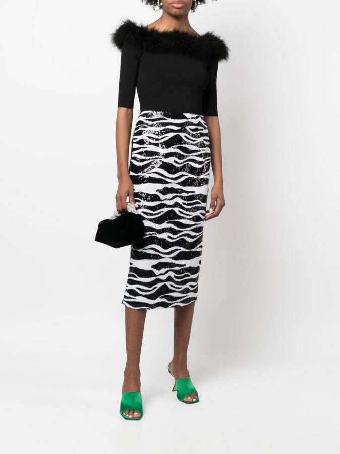 Dolce & Gabbana Midi-rok met pailletten Zwart