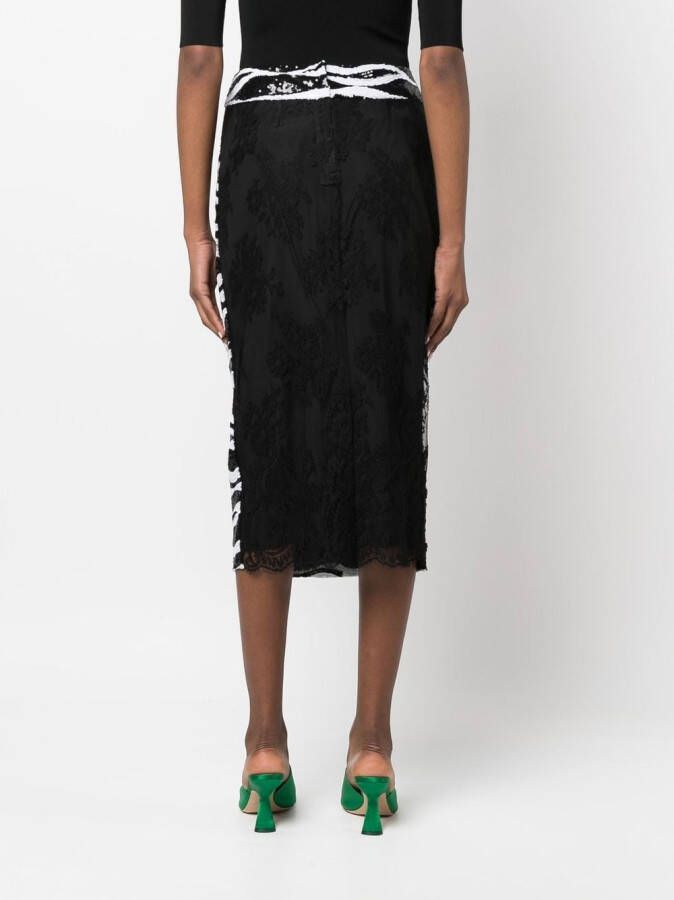Dolce & Gabbana Midi-rok met pailletten Zwart