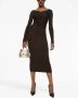 Dolce & Gabbana Midi-wikkeljurk Bruin - Thumbnail 3