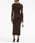 Dolce & Gabbana Midi-wikkeljurk Bruin - Thumbnail 4