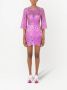 Dolce & Gabbana Mini-jurk met bloemenkant Roze - Thumbnail 3