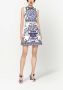 Dolce & Gabbana Mini-jurk met brokaat met print Blauw - Thumbnail 3