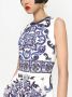 Dolce & Gabbana Mini-jurk met brokaat met print Blauw - Thumbnail 5