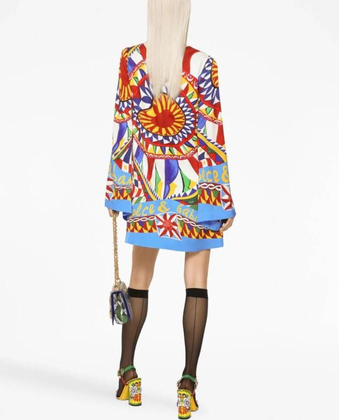 Dolce & Gabbana Mini-jurk met grafische print Rood