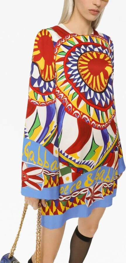 Dolce & Gabbana Mini-jurk met grafische print Rood