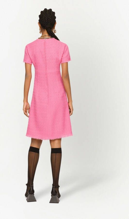 Dolce & Gabbana Mini-jurk met korte mouwen Roze