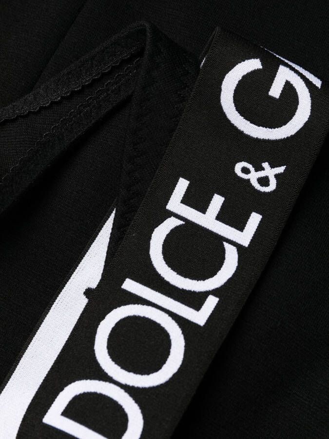 Dolce & Gabbana Mini-jurk met logoband Zwart