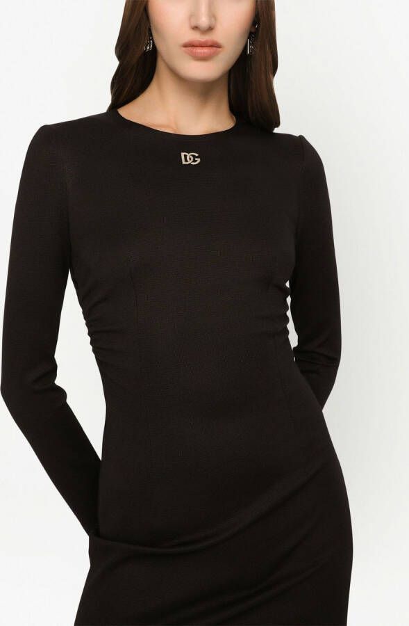 Dolce & Gabbana Mini-jurk met DG-logo Zwart