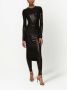 Dolce & Gabbana Midi-jurk verfraaid met pailletten Zwart - Thumbnail 3