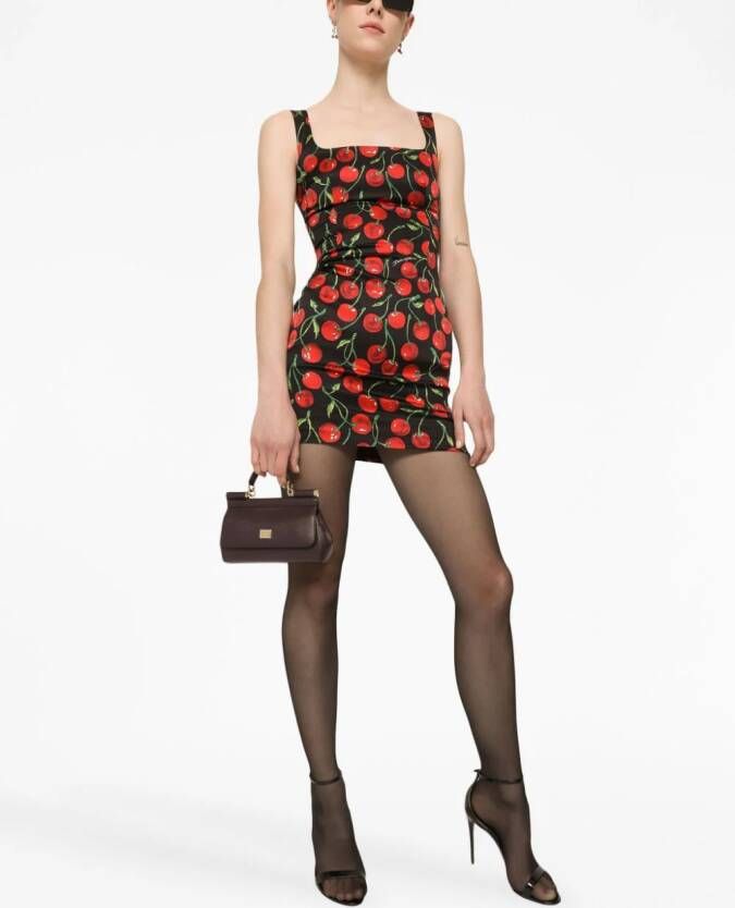 Dolce & Gabbana Mini-jurk met print Zwart