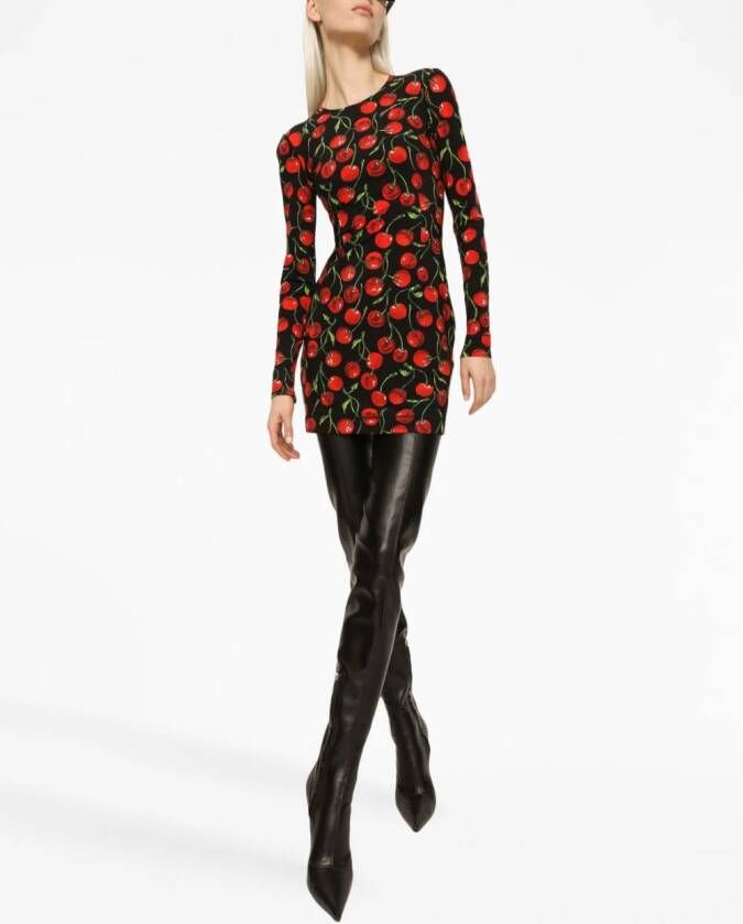 Dolce & Gabbana Mini-jurk met print Zwart