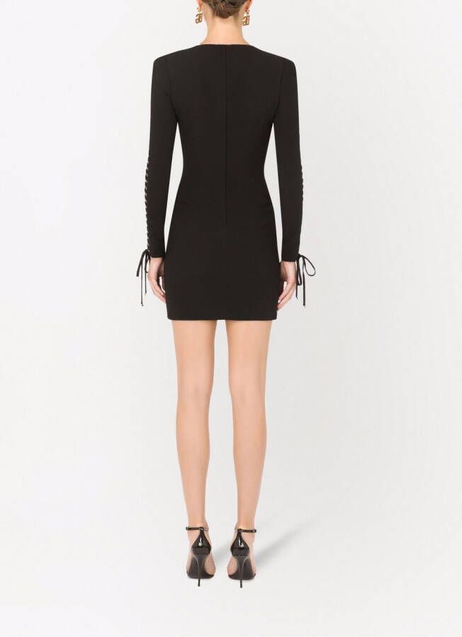 Dolce & Gabbana Mini-jurk met ringlets Zwart