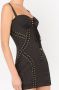 Dolce & Gabbana Satijnen mini-jurk met veters Zwart - Thumbnail 5