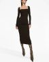 Dolce & Gabbana Mini-jurk met vierkante hals Bruin - Thumbnail 2