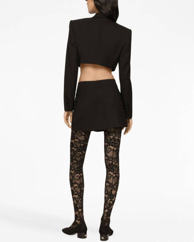 Dolce & Gabbana Mini-rok met knopen Zwart