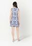Dolce & Gabbana Mini-jurk met brokaat met print Blauw - Thumbnail 4