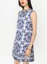 Dolce & Gabbana Mini-jurk met brokaat met print Blauw - Thumbnail 5