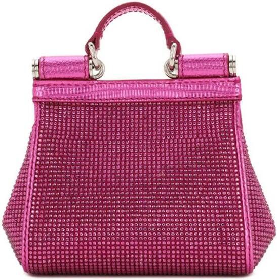 Dolce & Gabbana Tas verfraaid met stras Roze