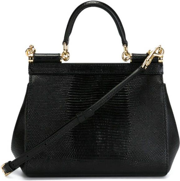 Dolce & Gabbana Medium Sicily schoudertas Zwart