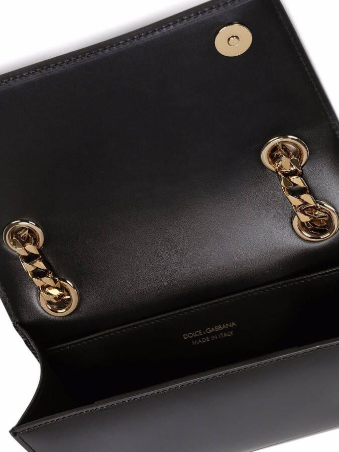 Dolce & Gabbana 3.5 leren telefoontas Zwart
