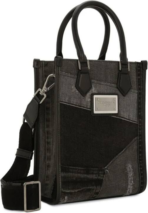 Dolce & Gabbana Mini-tas met logoplakkaat Zwart