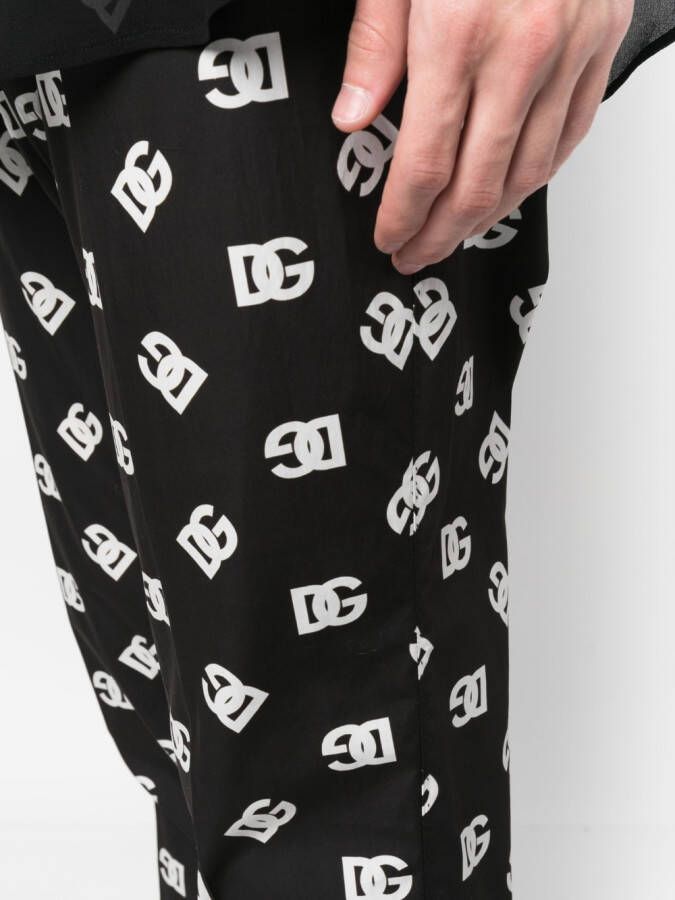 Dolce & Gabbana Broek met monogramprint Zwart
