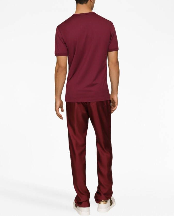 Dolce & Gabbana T-shirt met borduurwerk Rood
