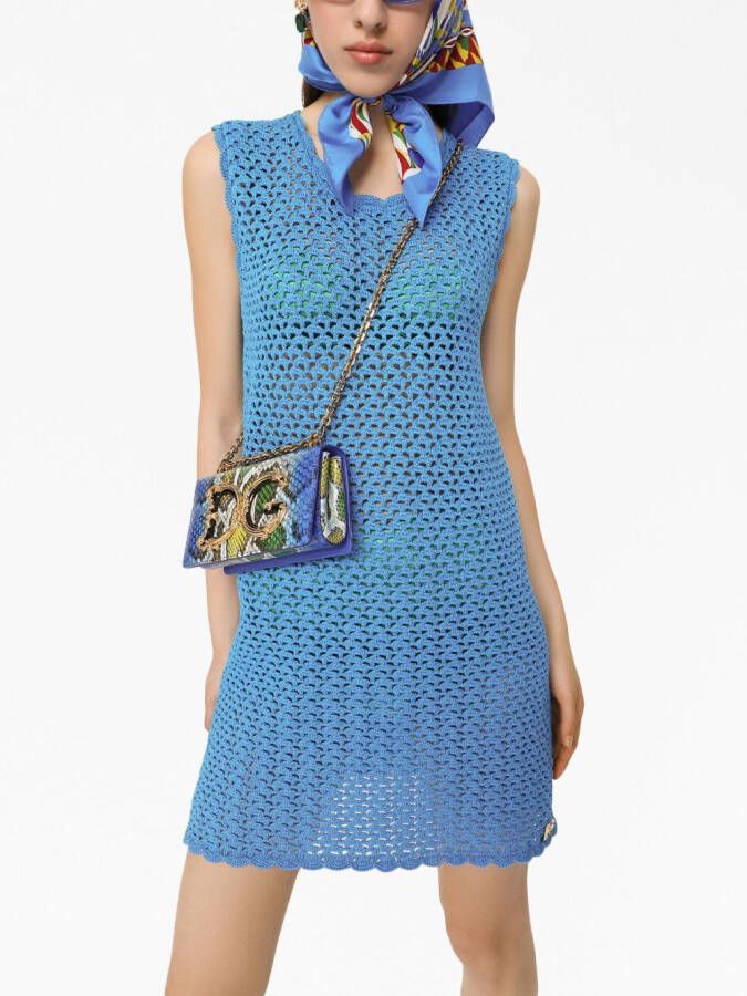 Dolce & Gabbana Mouwloze mini-jurk Blauw