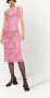 Dolce & Gabbana Midi-jurk met bloemenkant Roze - Thumbnail 2