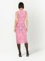 Dolce & Gabbana Midi-jurk met bloemenkant Roze - Thumbnail 4