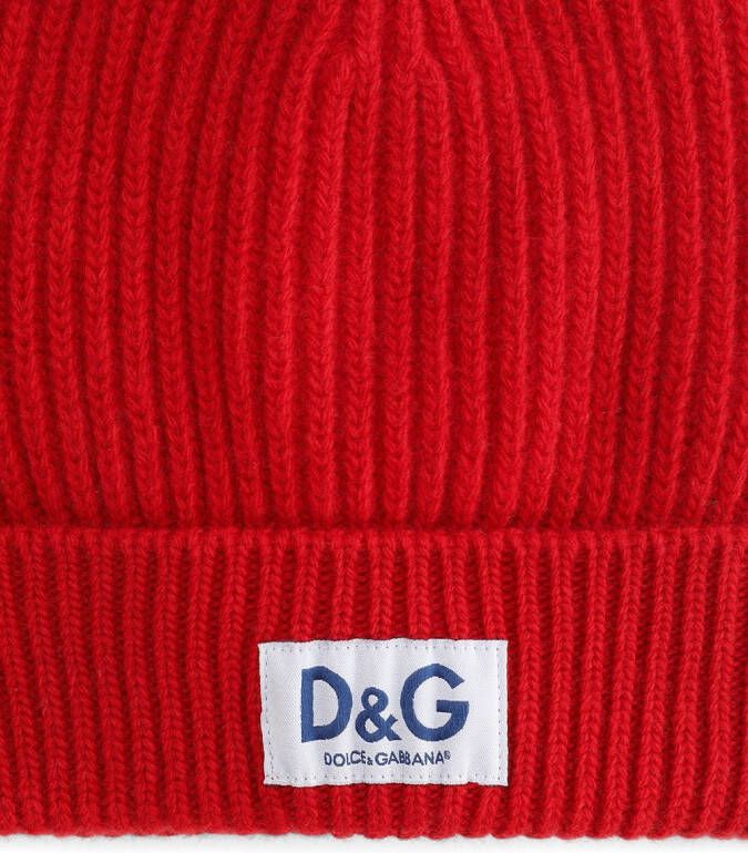 Dolce & Gabbana Muts met logopatch Rood