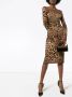 Dolce & Gabbana Off-shoulder midi-jurk Bruin - Thumbnail 2
