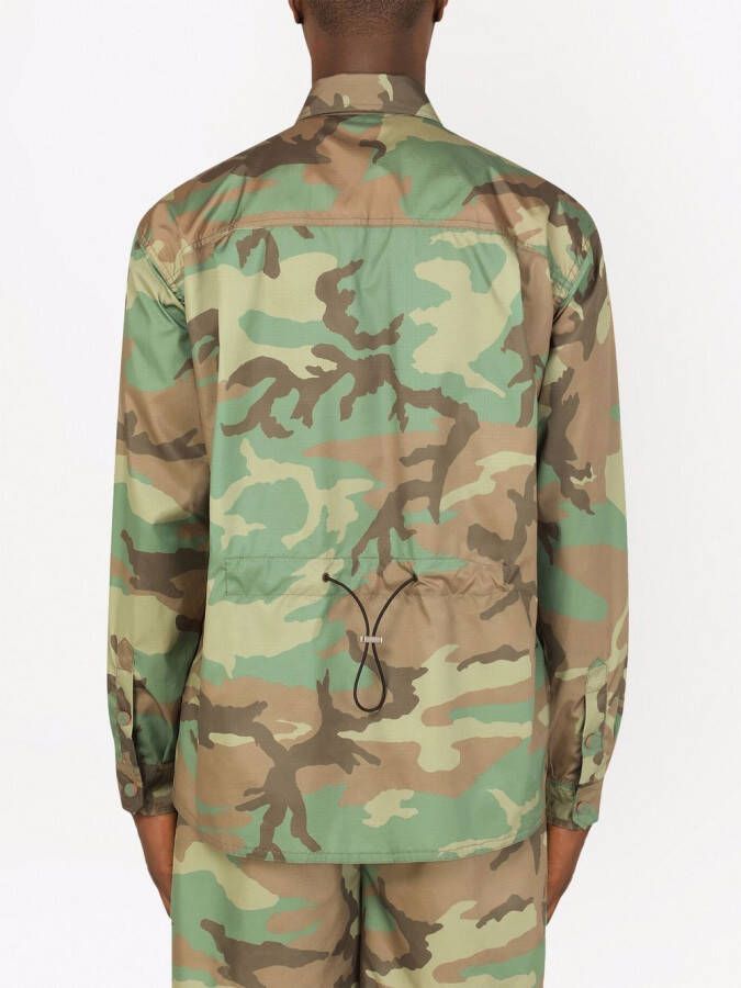 Dolce & Gabbana Overhemd met camouflageprint Groen